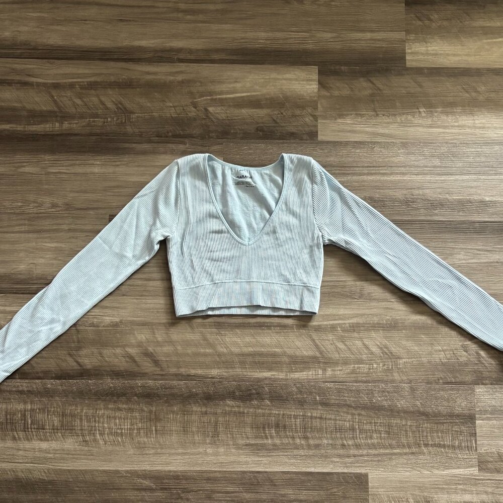 Garage Long Sleeve Crop Top